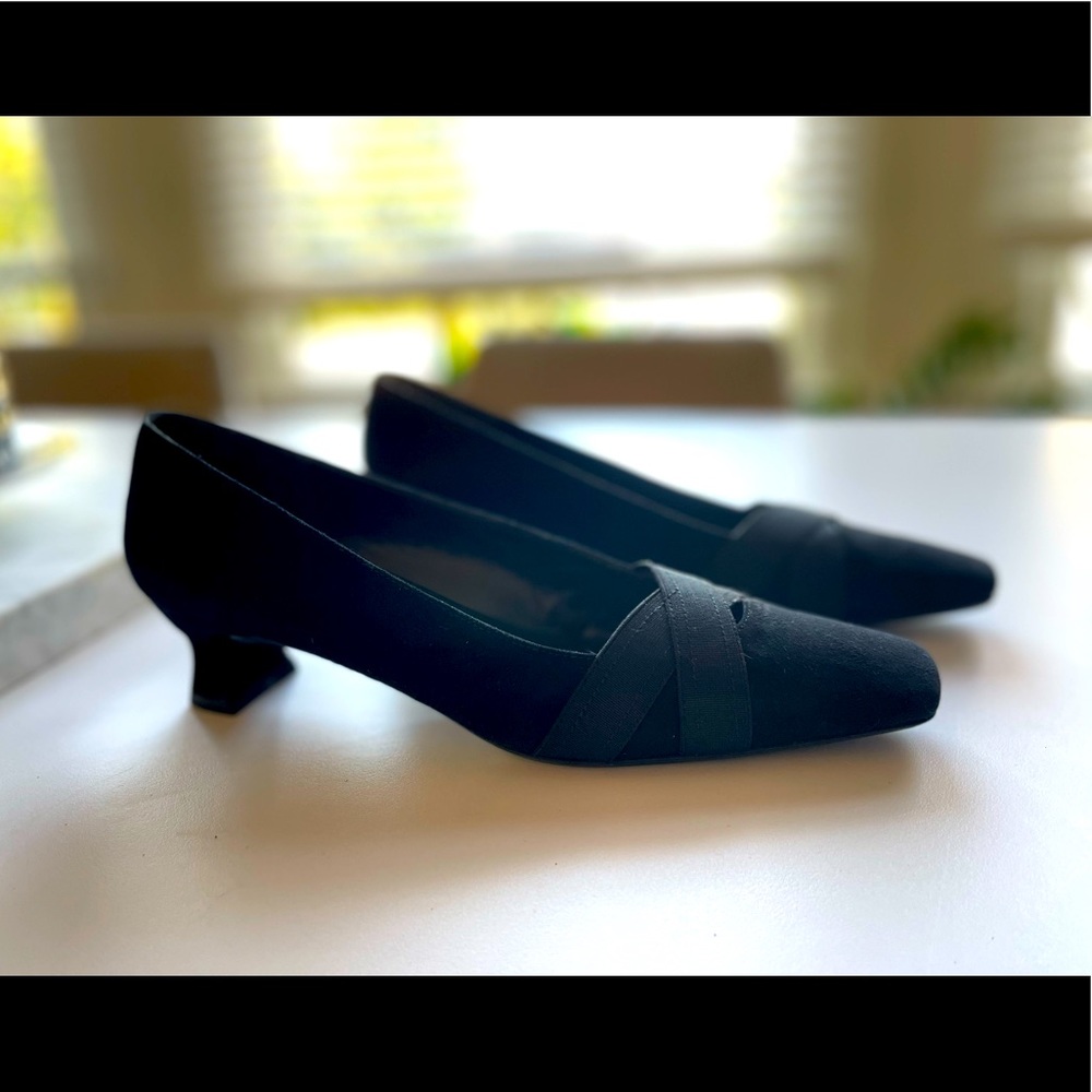 Stuart Weitzman black suede pumps, 2A width